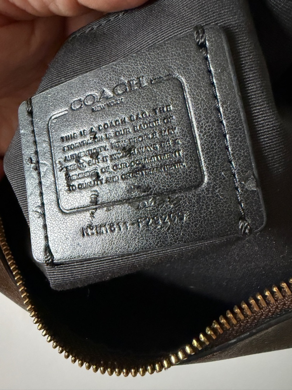 Coach Brown/Black Signature Canvas Hobo Shoulder Bag - Picture 13 of 15